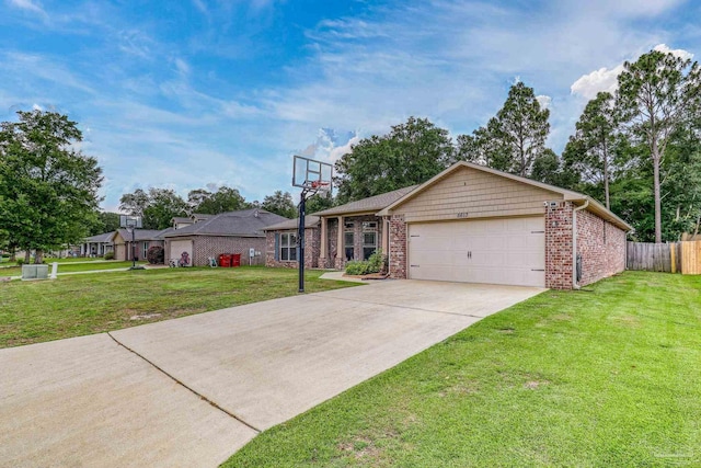 5613 Cane Syrup Cir, Pace, FL 32571 - view of front of property with a garage, driveway, and brick siding