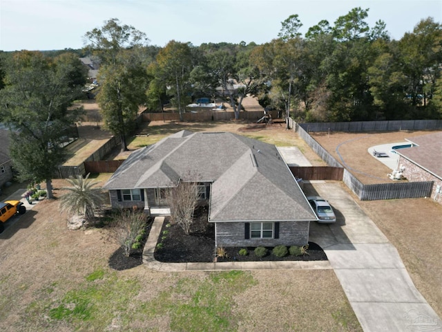 birds eye view of property