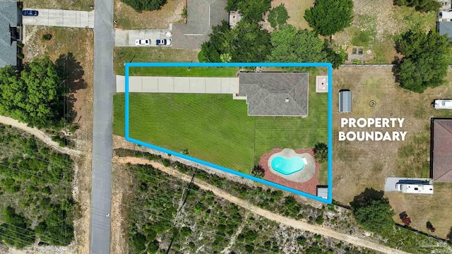 6742 Britt St, Navarre, FL 32566 - view of property location with a pool area and property boundaries highlighted