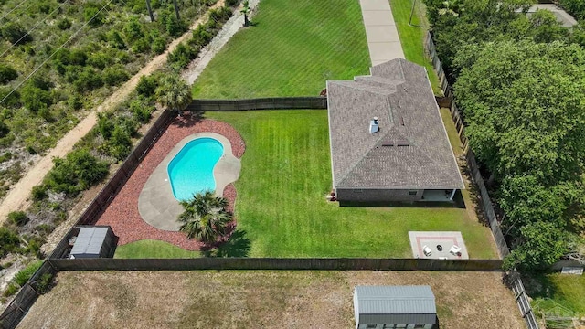 6742 Britt St, Navarre, FL 32566 - view from above of property featuring a pool area
