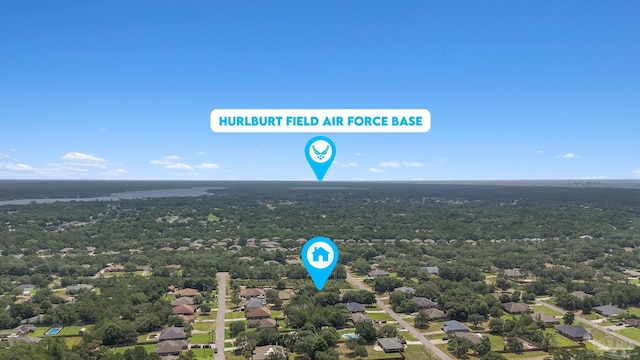 6742 Britt St, Navarre, FL 32566 - aerial view of residential area featuring a heavily wooded area