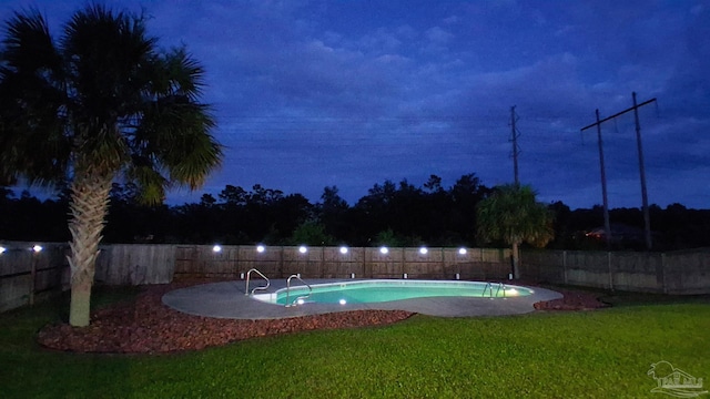 6742 Britt St, Navarre, FL 32566 - view of pool at night