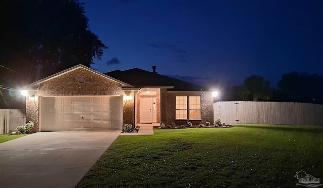 6742 Britt St, Navarre, FL 32566 - single story home featuring driveway, a garage, and brick siding