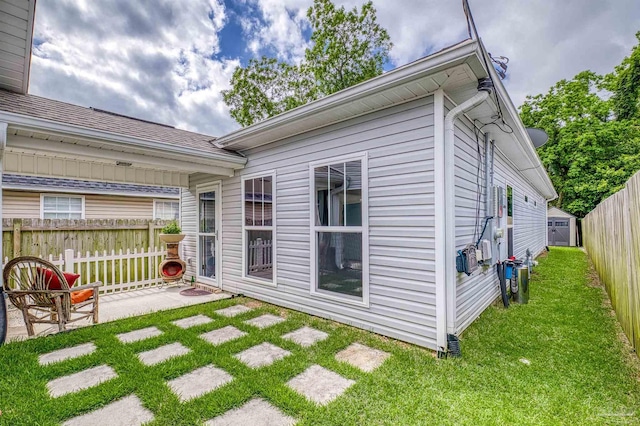 back of property with a patio area