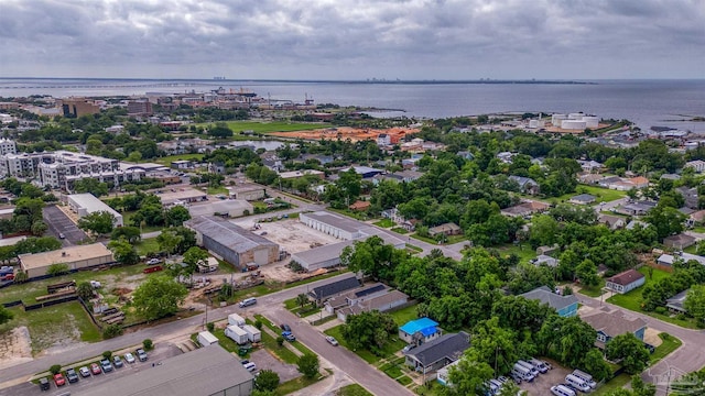 aerial overview of property's location with a large body of water