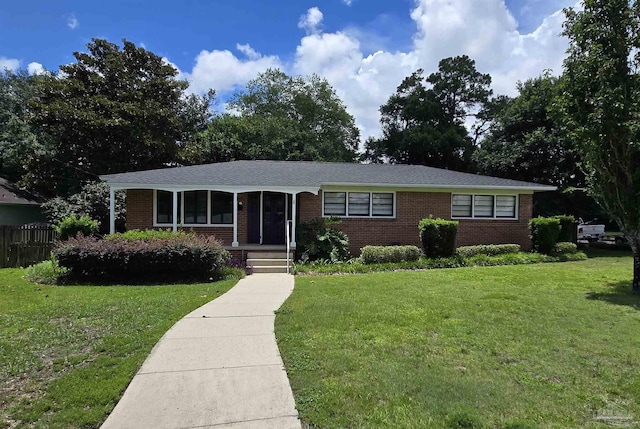381 Euclid St, Pensacola, FL 32503 - single story home with brick siding and covered porch