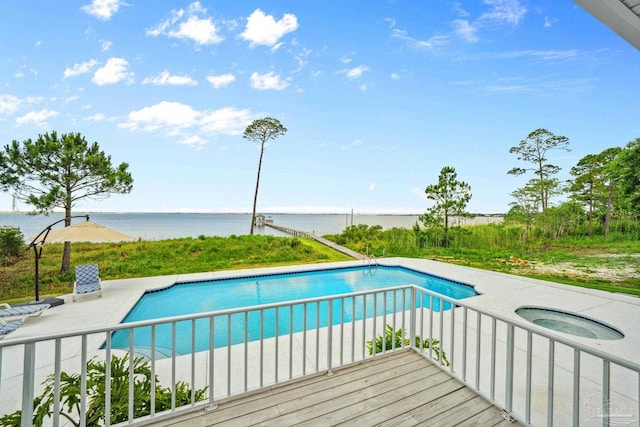 458 Parish Blvd, Mary Esther, FL 32569 - outdoor pool with a water view and a patio area