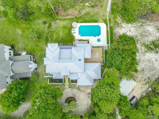 458 Parish Blvd, Mary Esther, FL 32569 - aerial view of a pool area