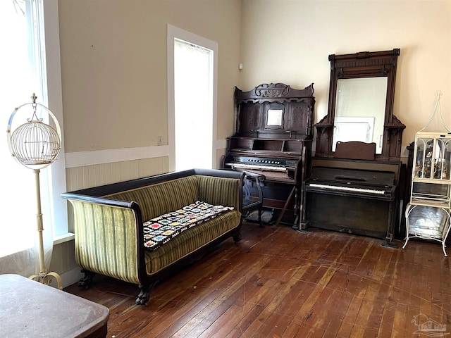 miscellaneous room with hardwood / wood-style floors