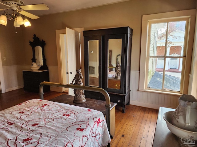 bedroom featuring wood-type flooring