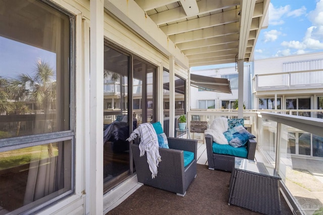 balcony featuring outdoor lounge area