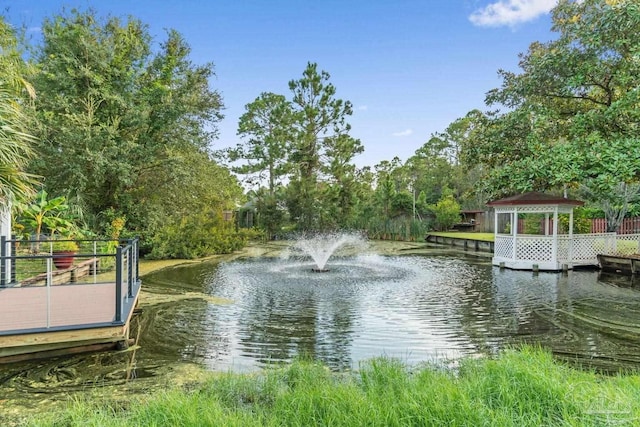 1841 E Smugglers Cove Dr, Gulf Breeze, FL 32563 - view of community with a water view and a gazebo