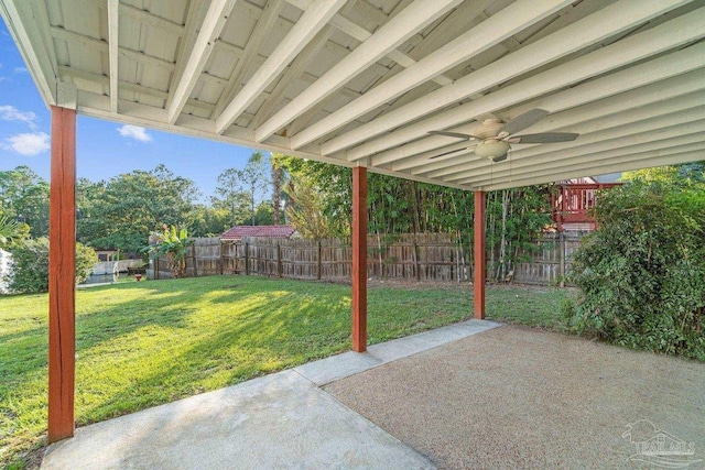 1841 E Smugglers Cove Dr, Gulf Breeze, FL 32563 - view of patio featuring ceiling fan