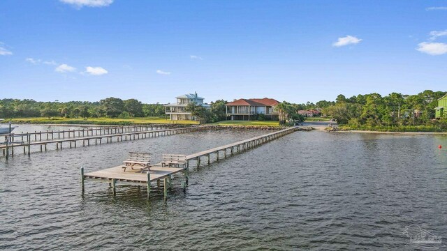 1841 E Smugglers Cove Dr, Gulf Breeze, FL 32563 - dock featuring a water view