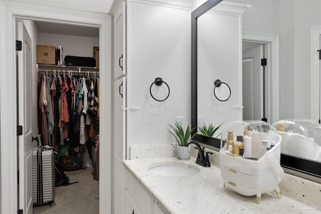 9938 Suwanee Ln, Pensacola, FL 32526 - bathroom with vanity and a walk in closet