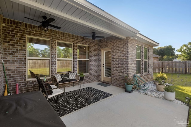 9938 Suwanee Ln, Pensacola, FL 32526 - view of patio featuring a ceiling fan