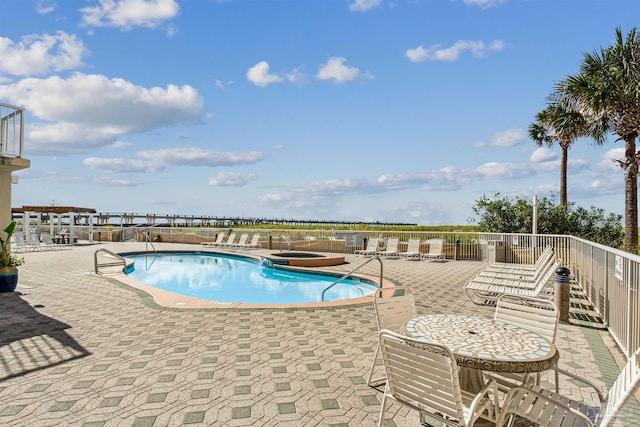 view of pool with a patio area