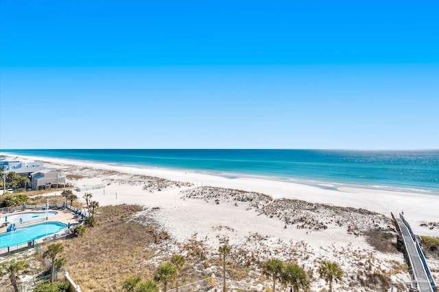 water view featuring a view of the beach