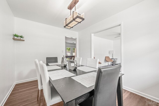 dining room featuring dark hardwood / wood-style floors