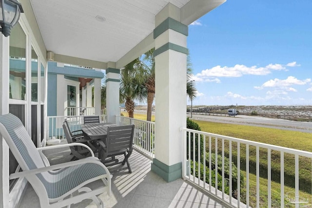 balcony with a porch