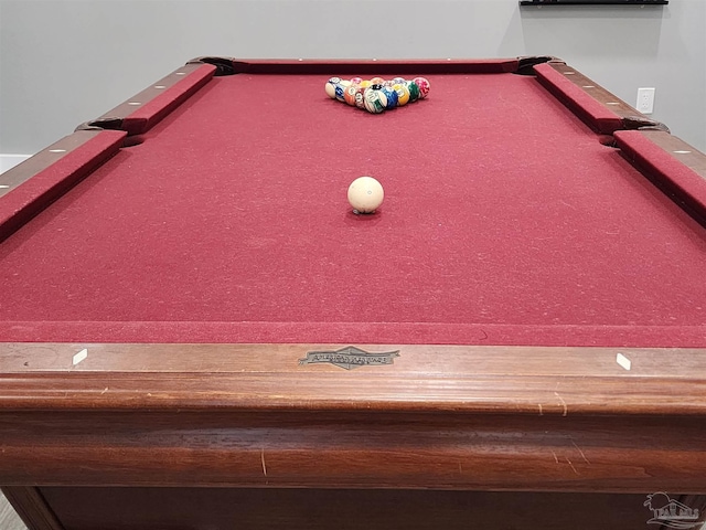 exterior details with pool table