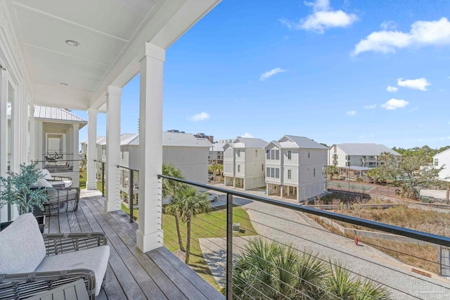 balcony featuring a residential view