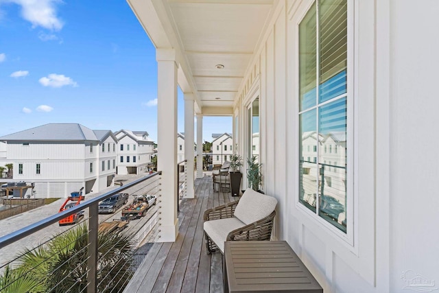 balcony with a residential view