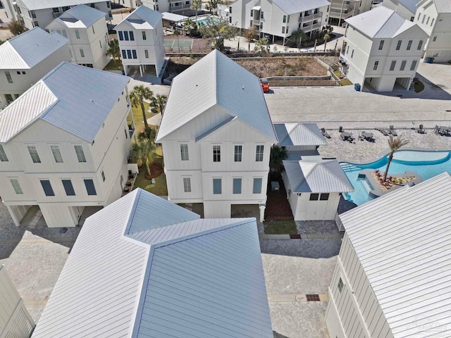 aerial view featuring a residential view