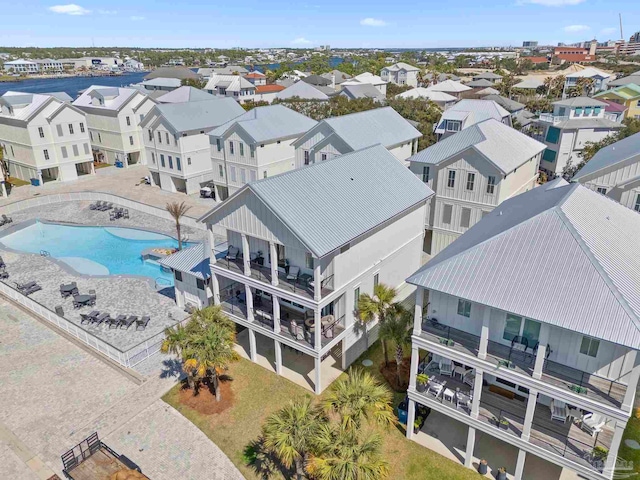 bird's eye view with a residential view