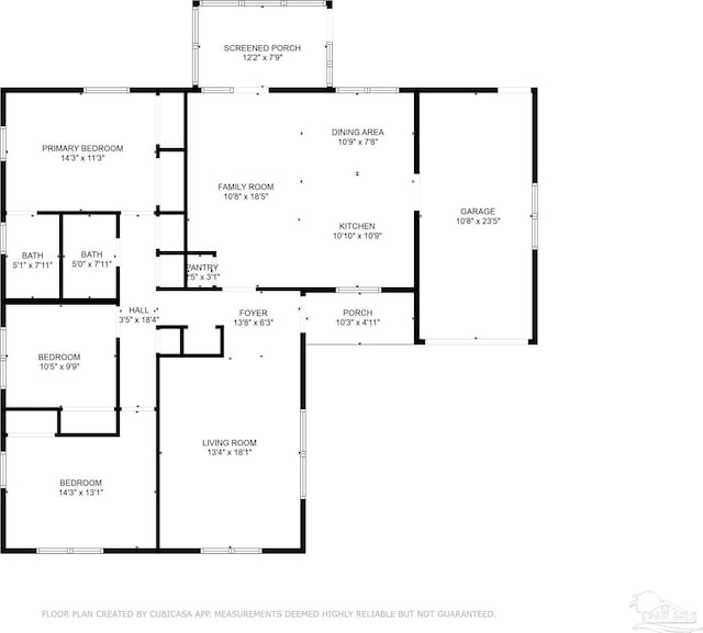 6031 Keating Rd, Pensacola, FL 32504 - view of property floor plan