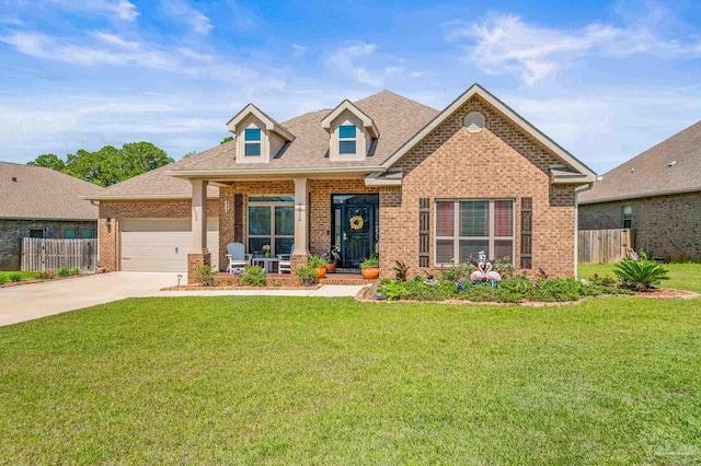 8056 Stream Ridge Rd, Pensacola, FL 32526 - view of front of property with brick siding, driveway, a garage, and a shingled roof