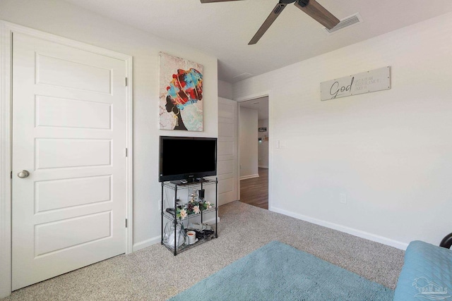 6173 Native Dancer Way, Pensacola, FL 32526 - sitting room featuring carpet flooring and a ceiling fan
