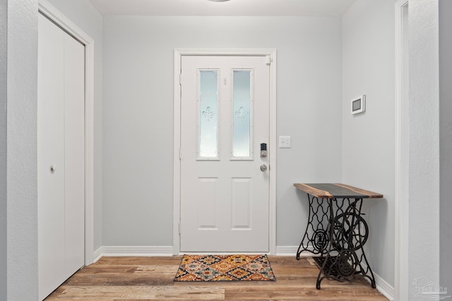 entrance foyer featuring light hardwood / wood-style flooring