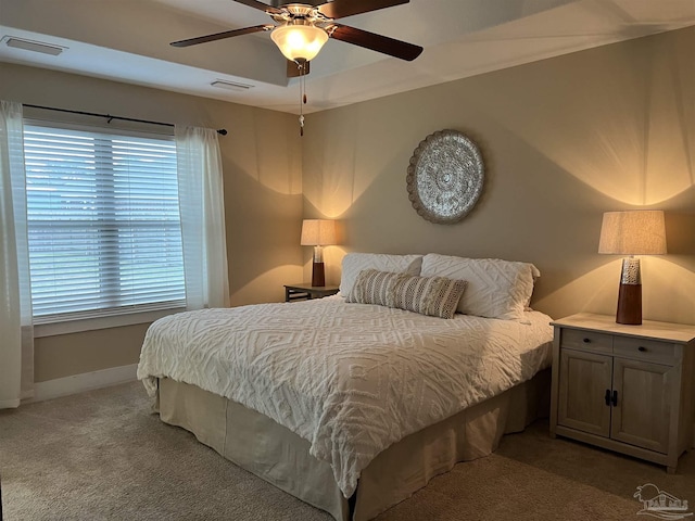 1792 Galvez Dr, Gulf Breeze, FL 32563 - carpeted bedroom with ceiling fan