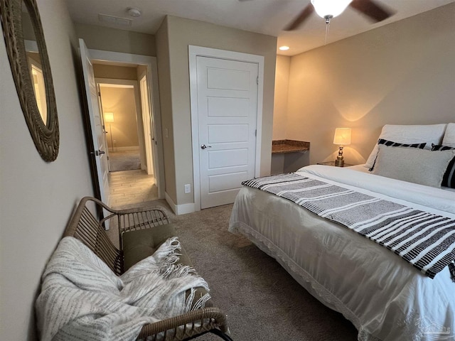 1792 Galvez Dr, Gulf Breeze, FL 32563 - bedroom with ceiling fan and carpet flooring
