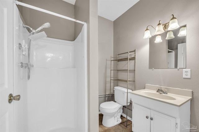 2382 Ryale Rd, Cantonment, FL 32533 - bathroom with walk in shower, vanity, and toilet