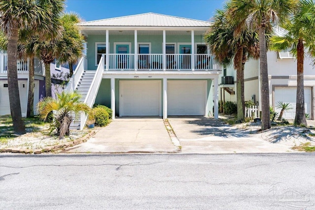 beach home with central AC and a porch