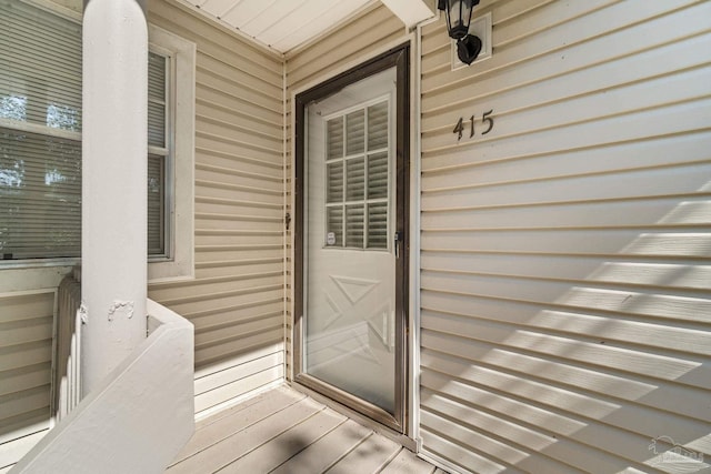 view of doorway to property