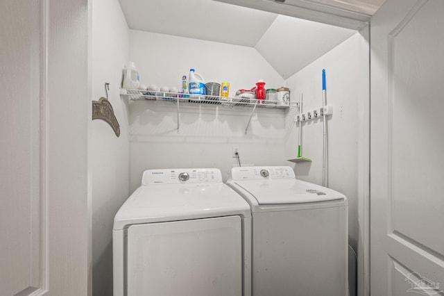 laundry area with laundry area and washer and dryer