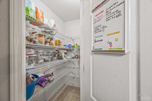 view of pantry