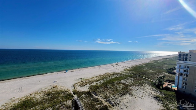 water view featuring a beach view