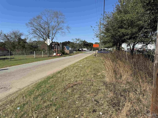 view of road with traffic signs