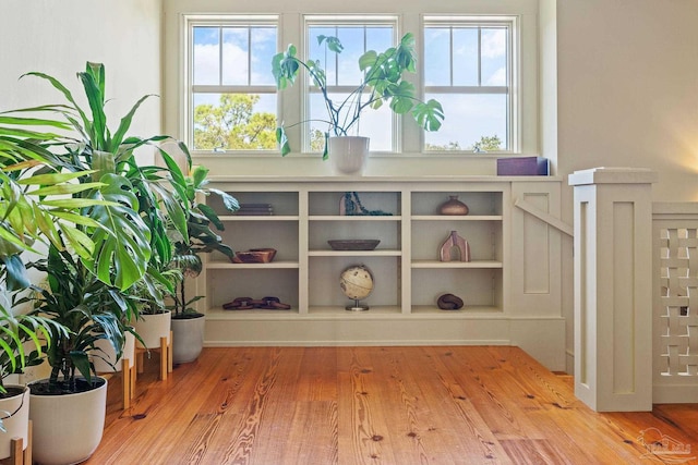 details with hardwood / wood-style flooring