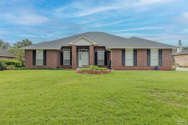 ranch-style house with a front yard