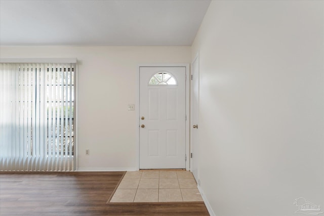 foyer entrance featuring light hardwood / wood-style flooring