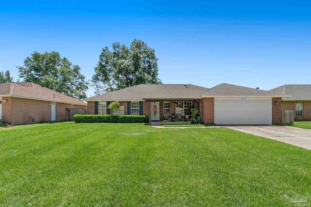 917 Broken Arrow Ln, Pensacola, FL 32533 - ranch-style house with a garage, brick siding, and concrete driveway