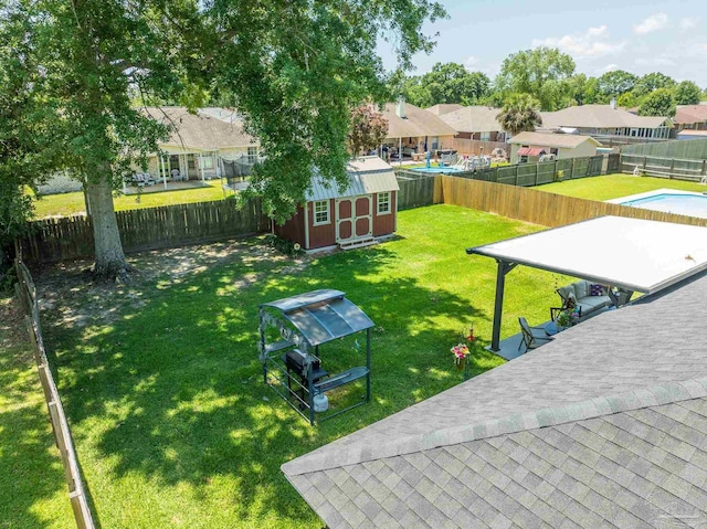 917 Broken Arrow Ln, Pensacola, FL 32533 - view of yard with a shed, an outbuilding, and a residential view