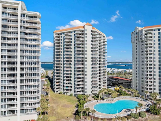 view of property featuring a water view