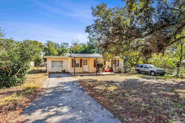 view of front of home featuring covered porch