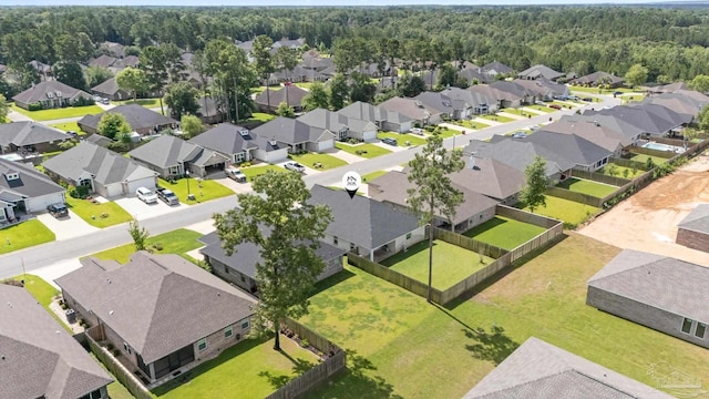 5726 Dunridge Dr, Pace, FL 32571 - aerial view of residential area featuring a heavily wooded area